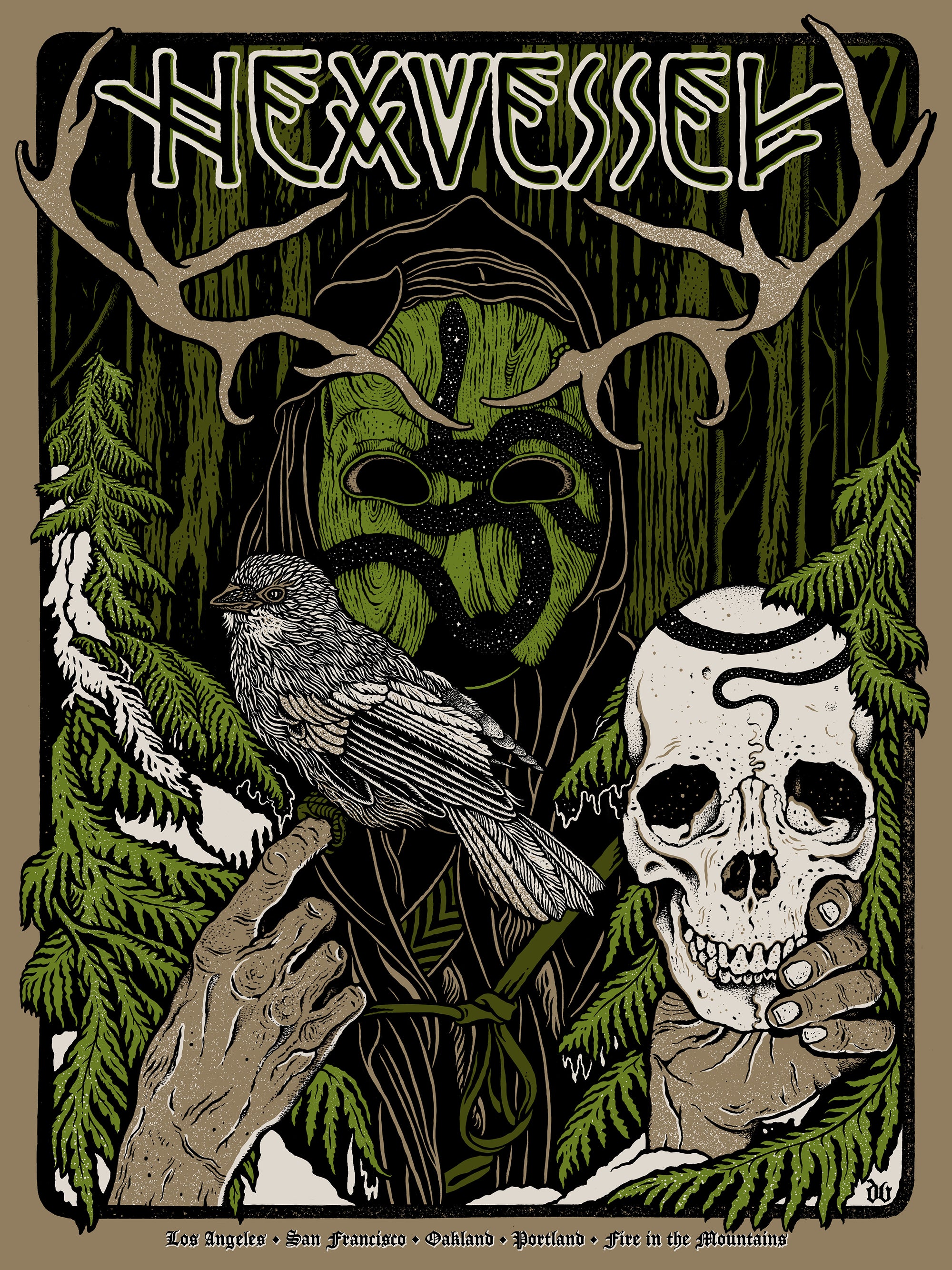 Hexvessel : West Coast Tour Poster : 2025