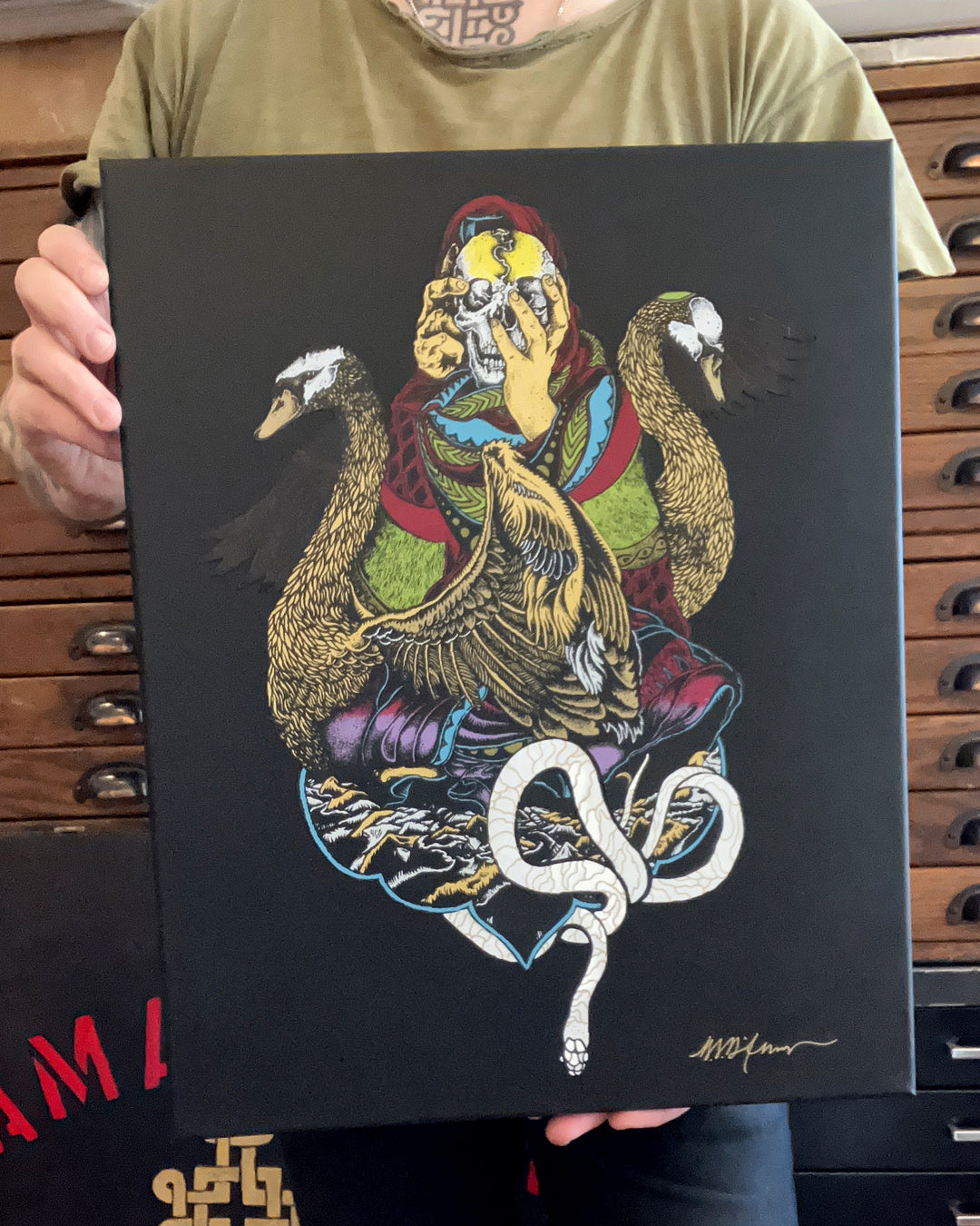 Seer : Mounted Screenprint
