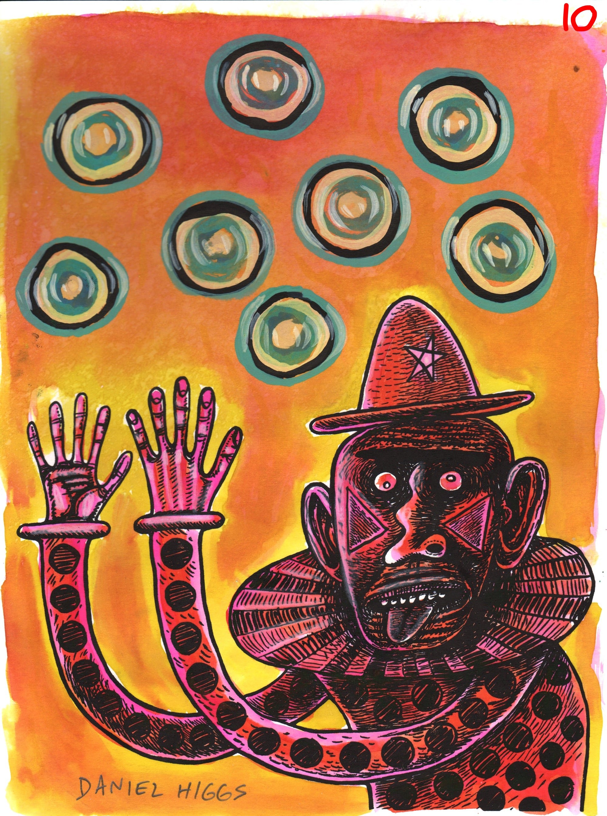 Daniel Higgs : The Juggler : Hand Painted